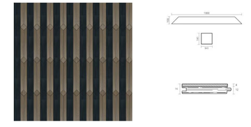 SPECIAL PANEL MATITA INSTALLATION 211 - Inlaid 3 layers wooden parquet by FOGLIE D'ORO - view 3
